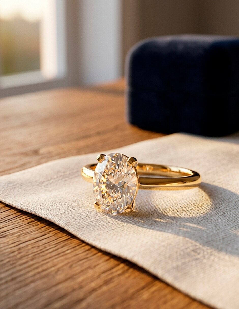 Anillo de compromiso de oro 18 k Amore Mio
