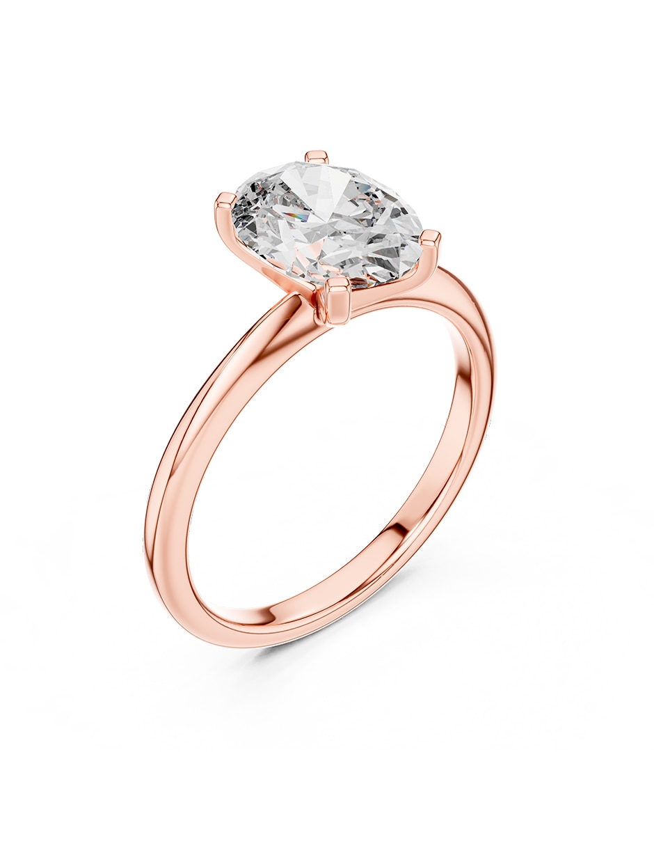 Anillo de compromiso de oro 18 k 2