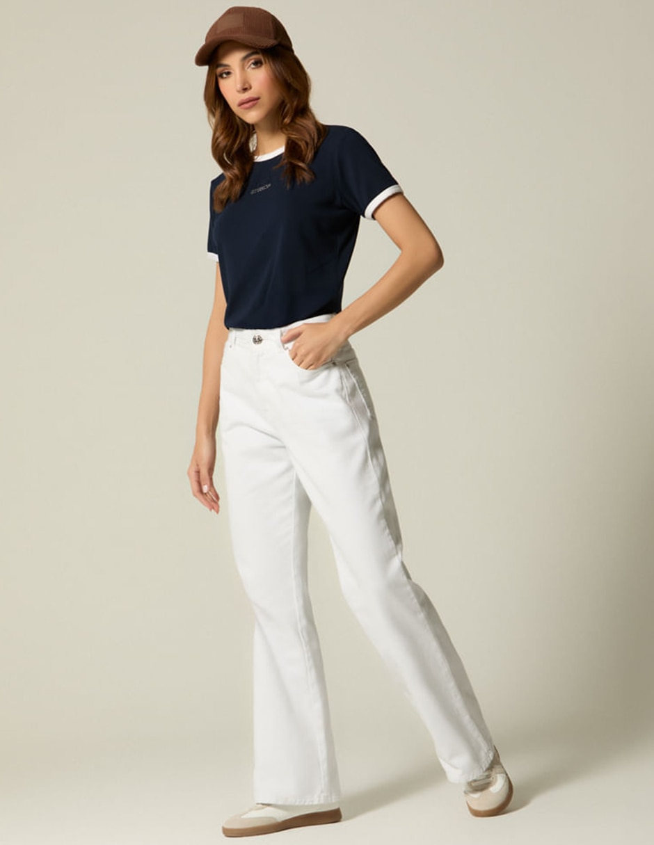 Jeans bota Studio F corte cintura para mujer