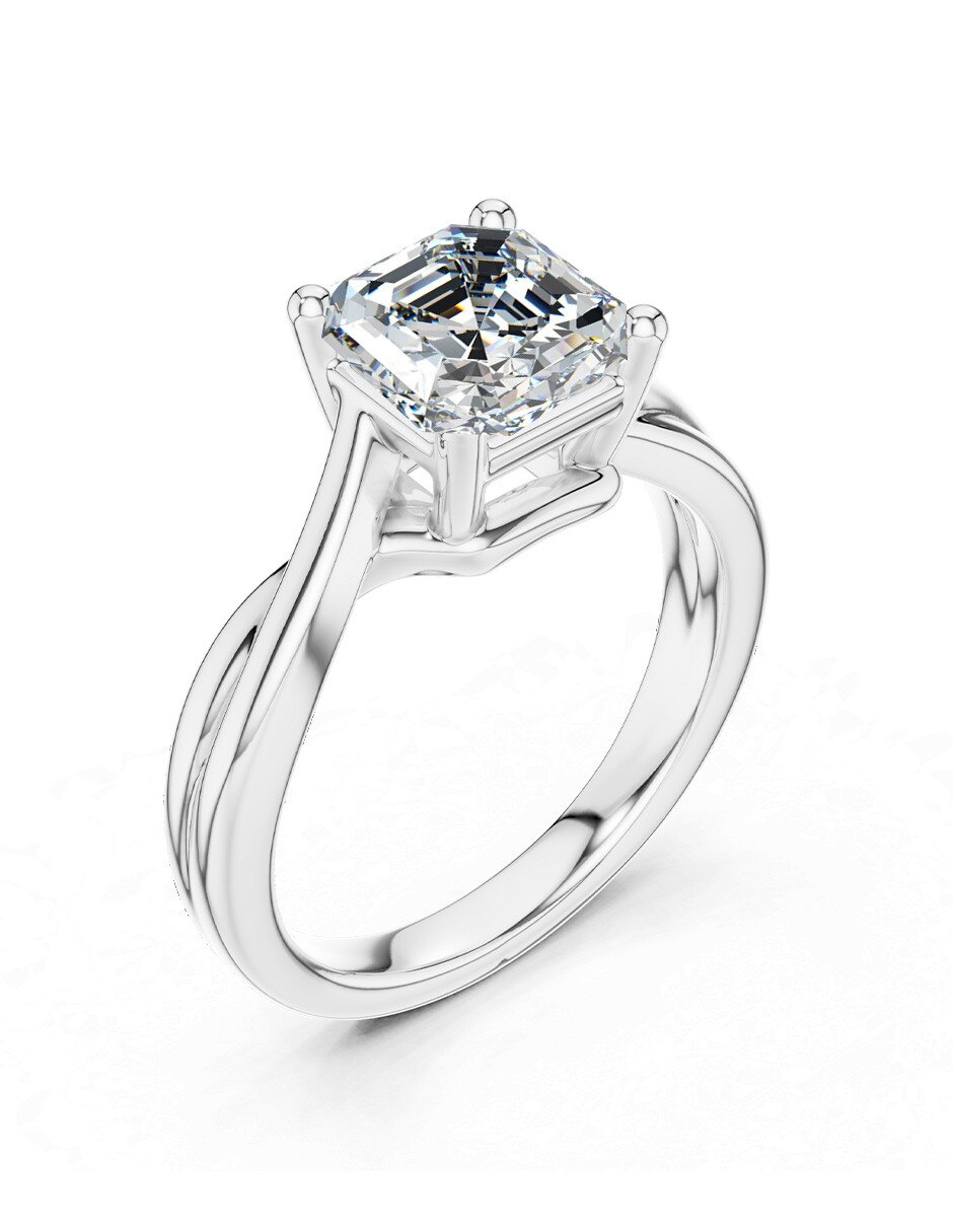 Anillo de compromiso de oro 9 k zirconia cúbica 2