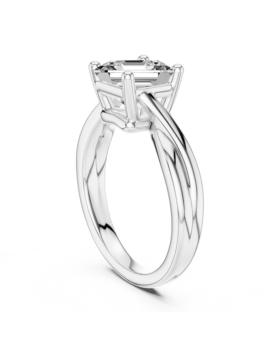 Anillo de compromiso de oro 9 k zirconia cúbica 4
