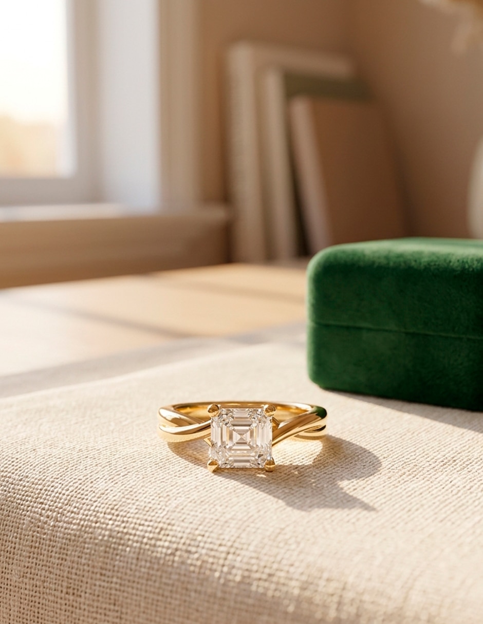 Anillo de compromiso de oro 18 k Amore Mio zirconia cúbica