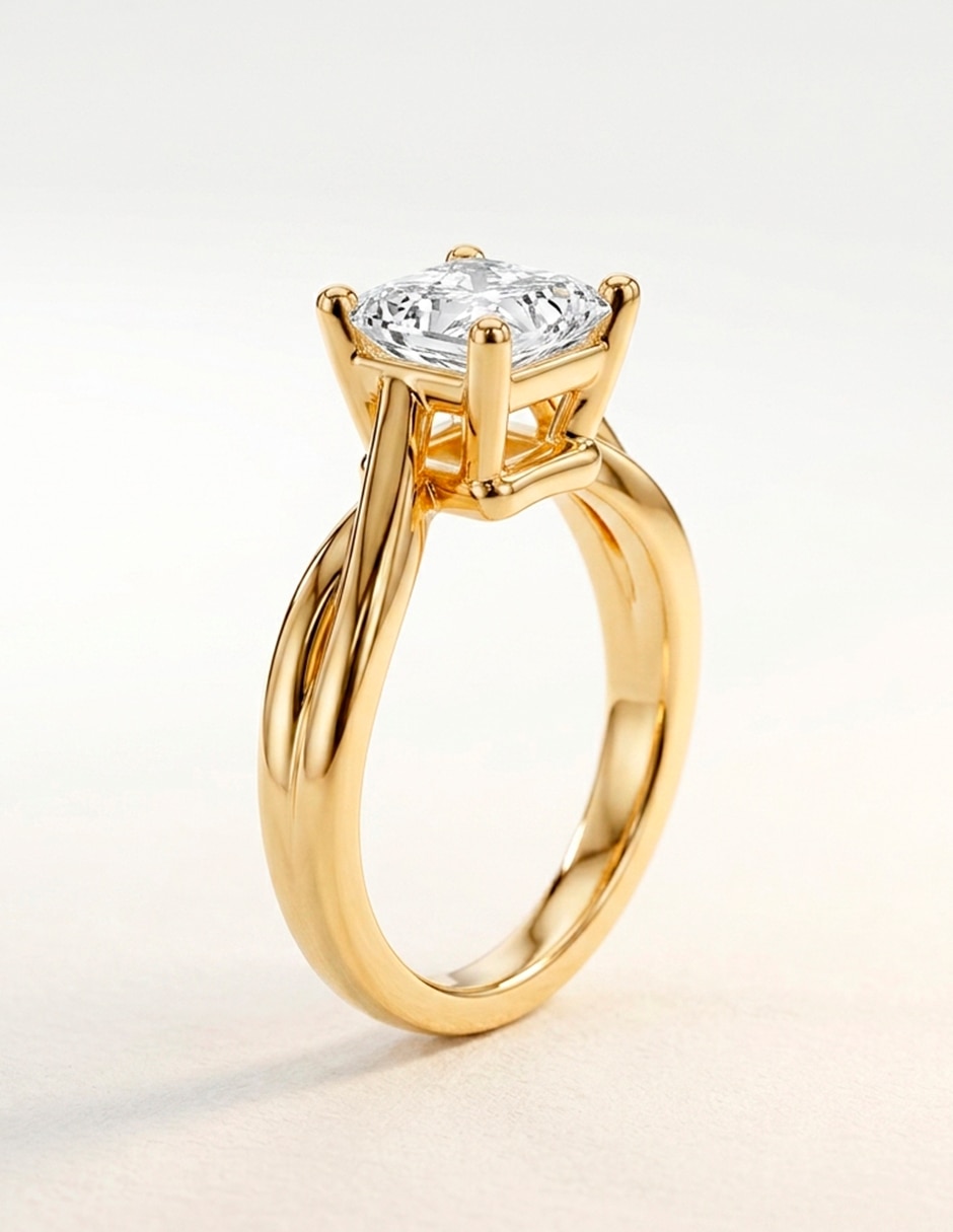 Anillo de compromiso de oro 18 k Amore Mio zirconia cúbica