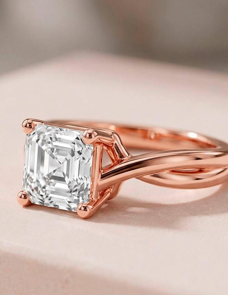 Anillo de compromiso de oro 9 k 6