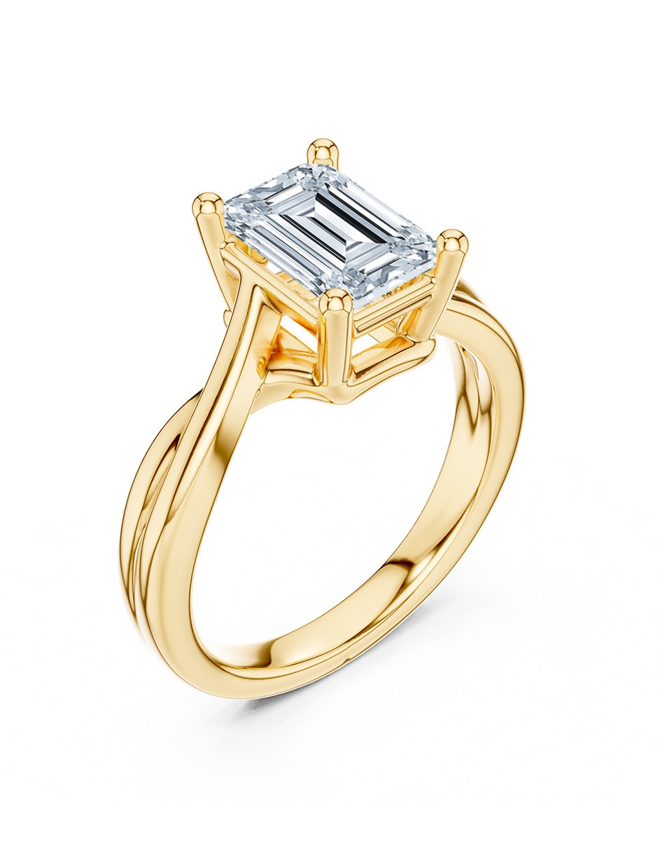Anillo de compromiso de Oro 14 K Amore Mio Zirconia cúbica