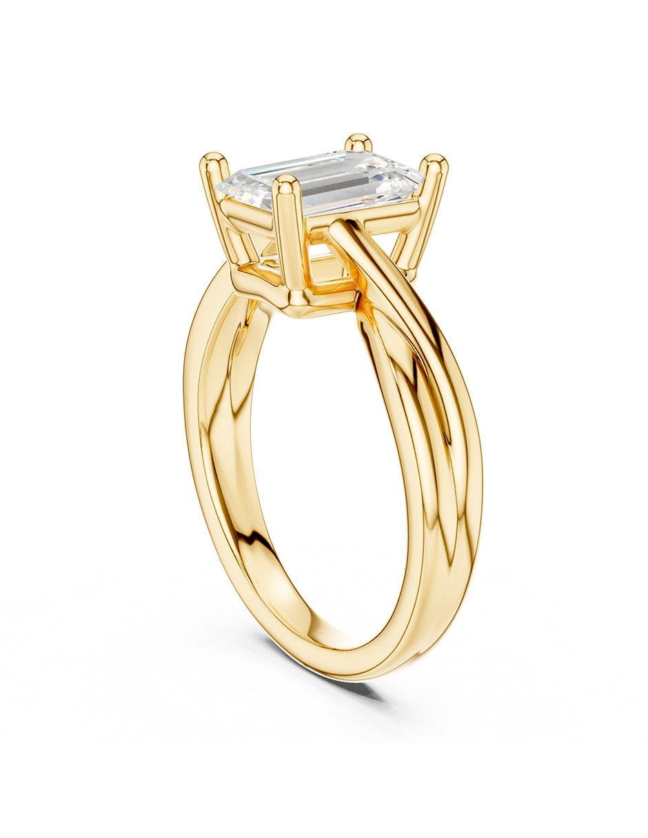 Anillo de compromiso de Oro 14 K Amore Mio Zirconia cúbica