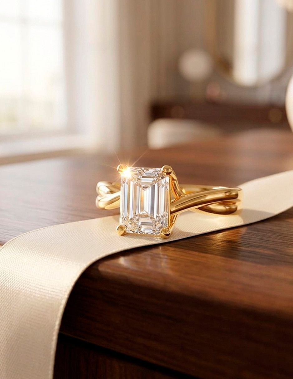 Anillo de compromiso de Oro 14 K Amore Mio Zirconia cúbica