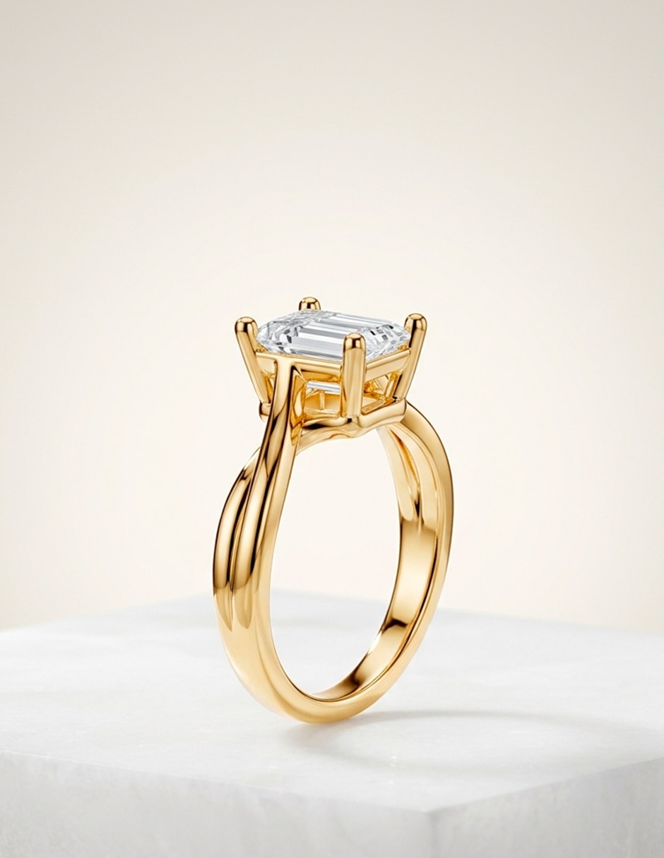 Anillo de compromiso de Oro 14 K Amore Mio Zirconia cúbica