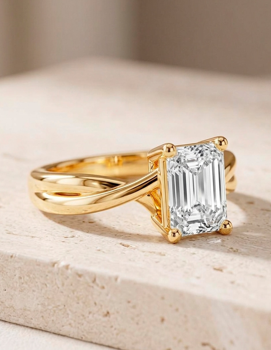 Anillo de compromiso de Oro 14 K Amore Mio Zirconia cúbica