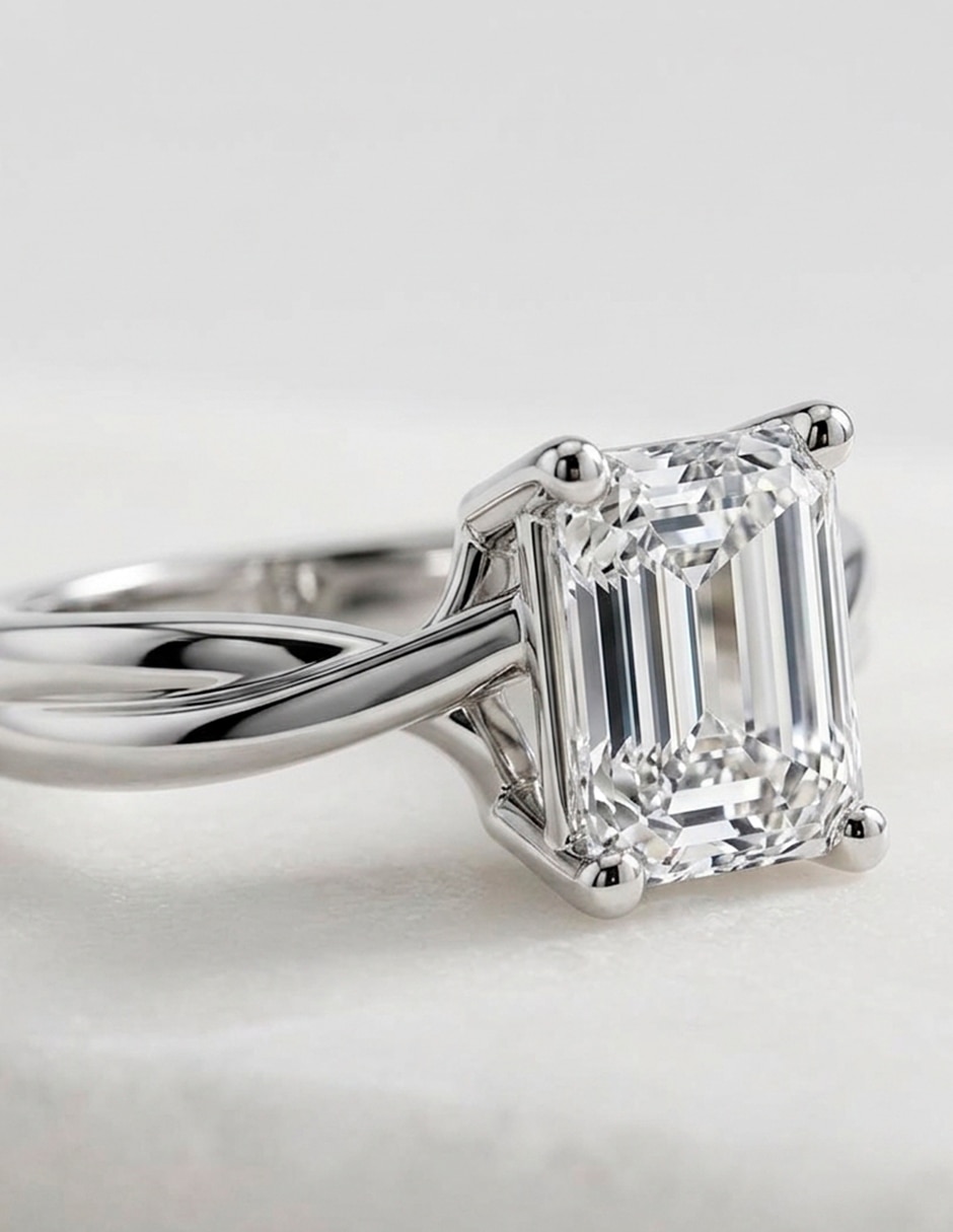 Anillo de compromiso de Oro 9 K Zirconia cúbica 7