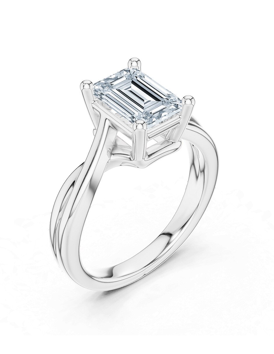 Anillo de compromiso de Oro 18 K Zirconia cúbica 2
