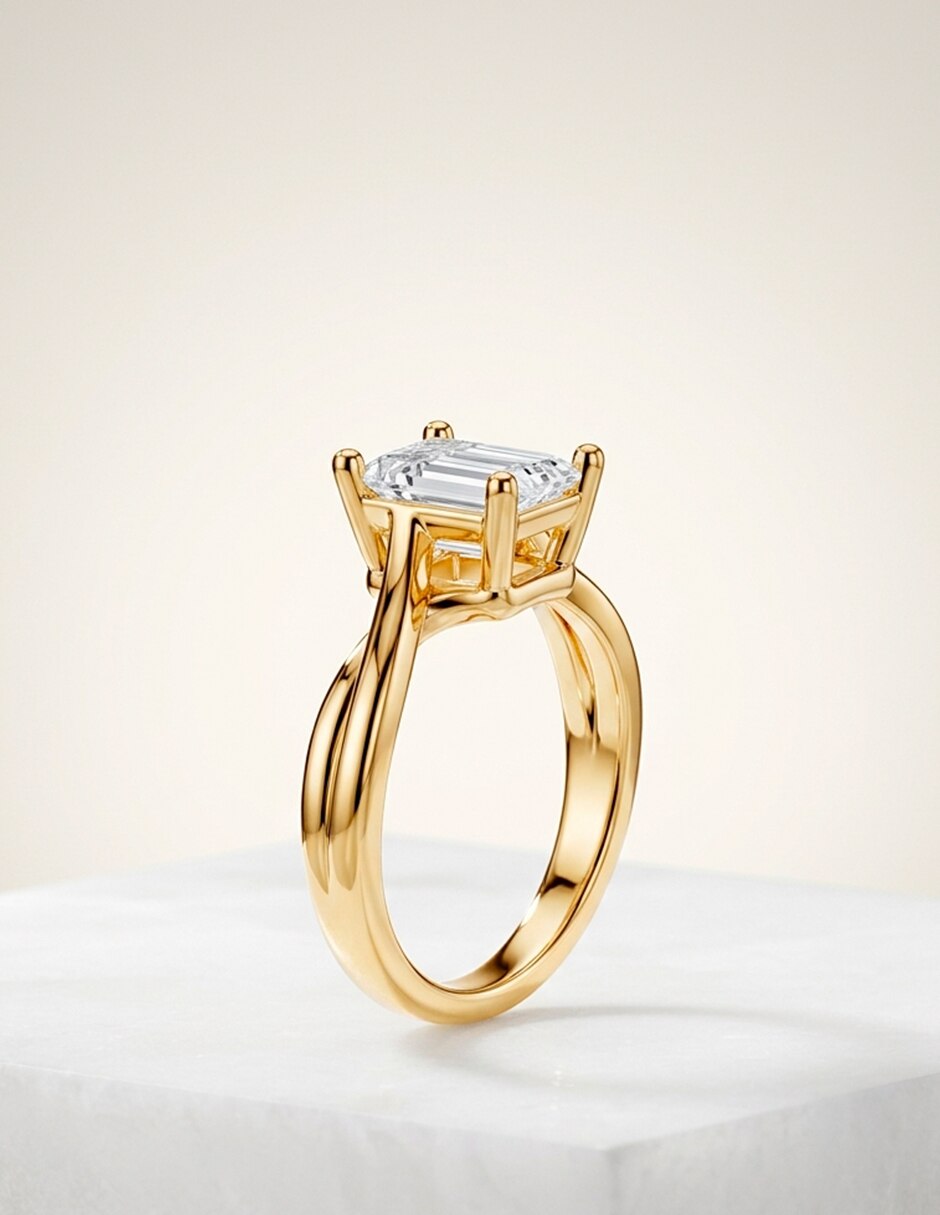Anillo de compromiso de oro 18 k Amore Mio zirconia cúbica