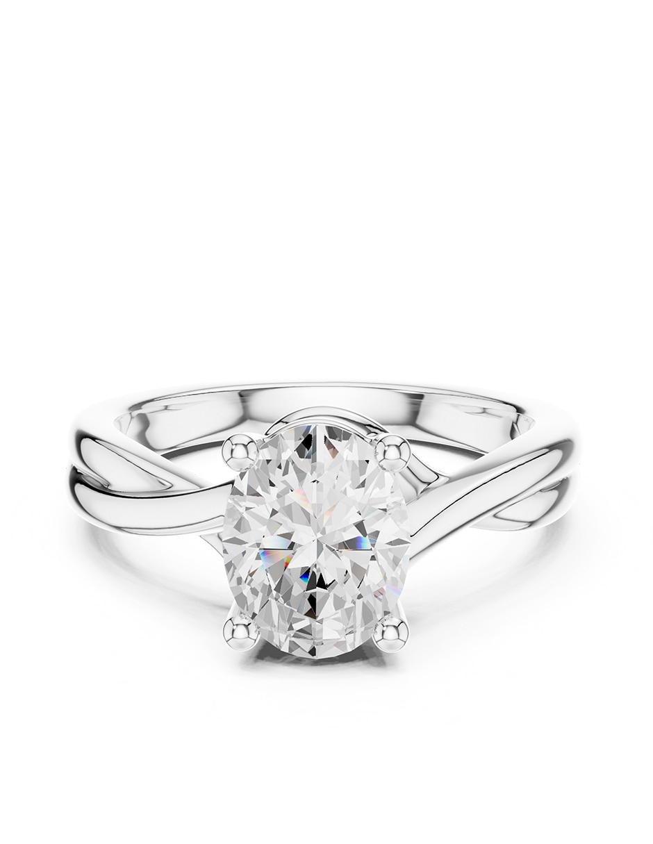 Anillo de compromiso de Oro 9 K Zirconia cúbica