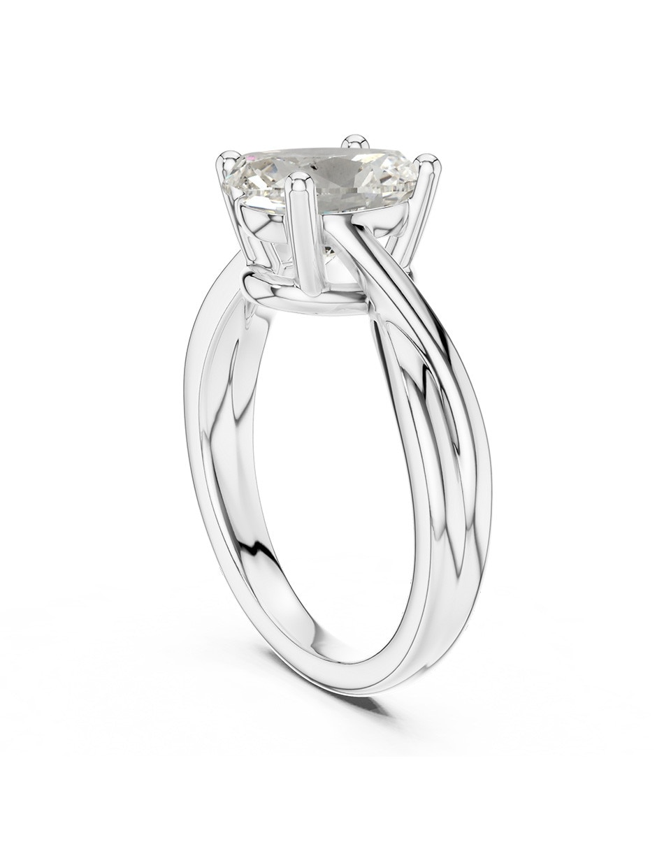 Anillo de compromiso de Oro 9 K Zirconia cúbica 4
