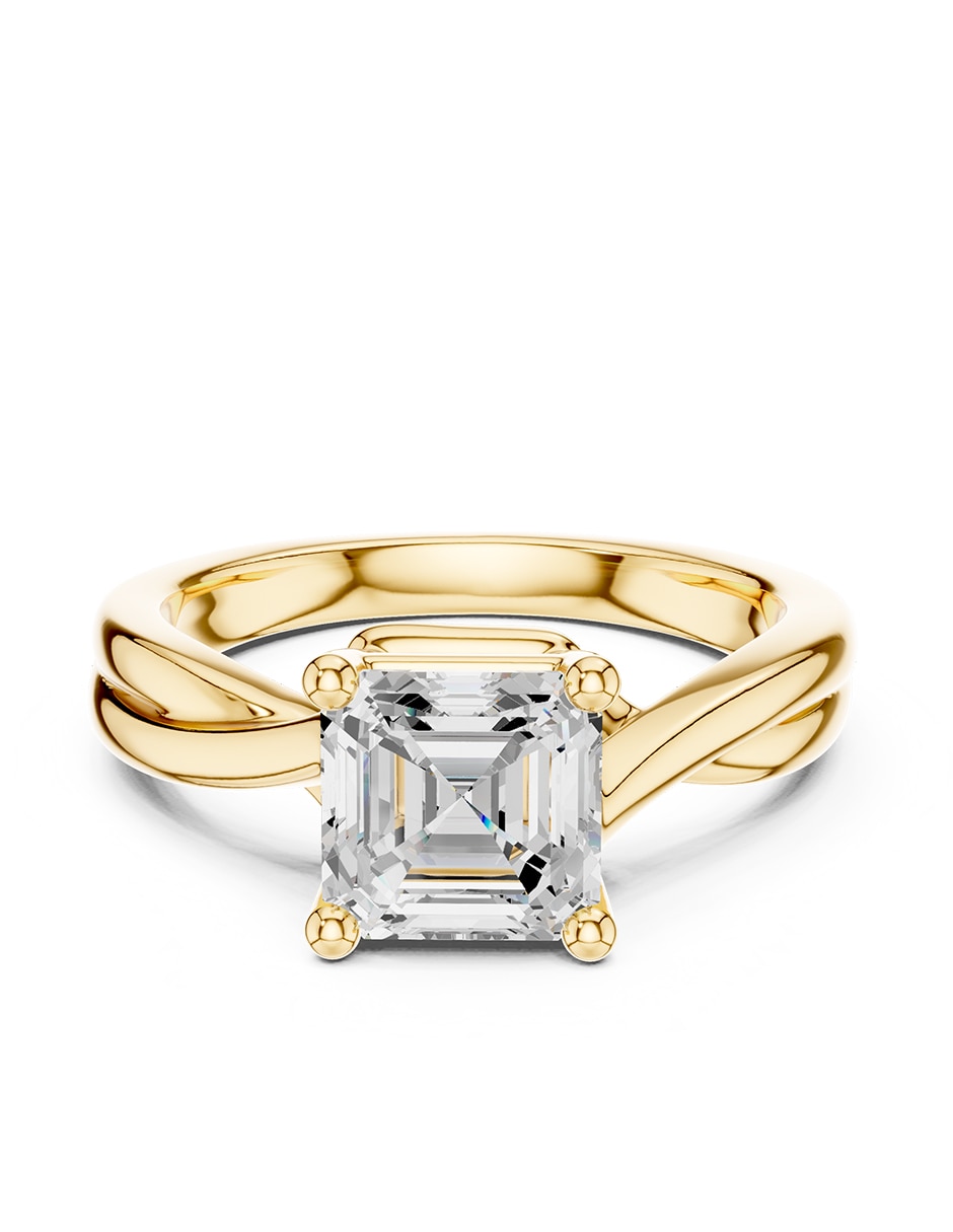 Anillo de compromiso de Oro 14 k Amore Mio! Diamante de laboratorio