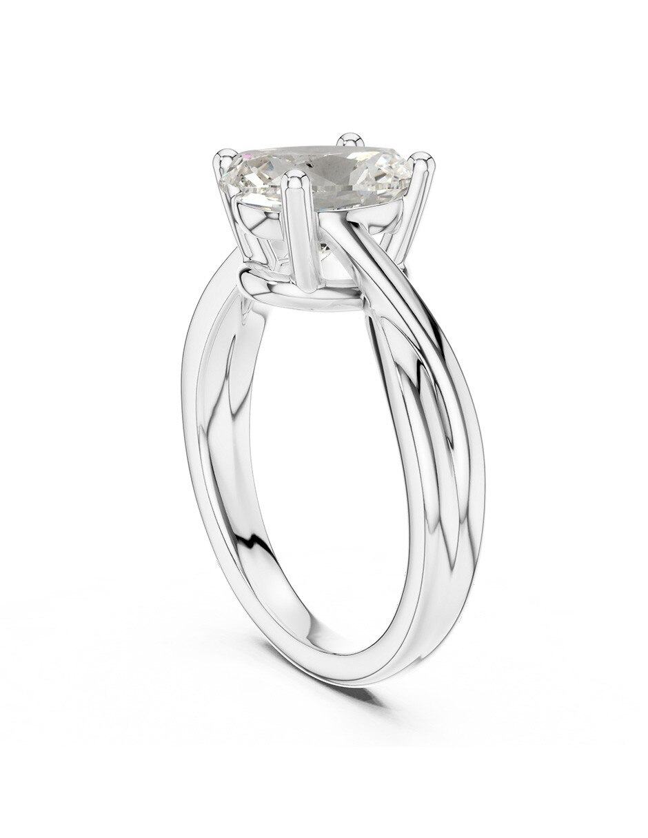 Anillo de compromiso de oro 14 k 3