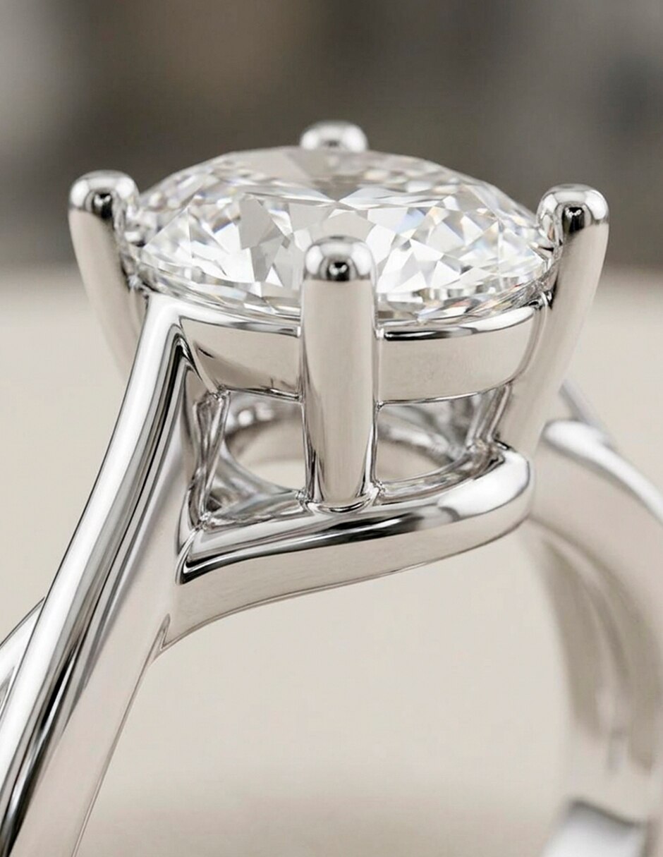 Anillo de compromiso de oro 14 k 10
