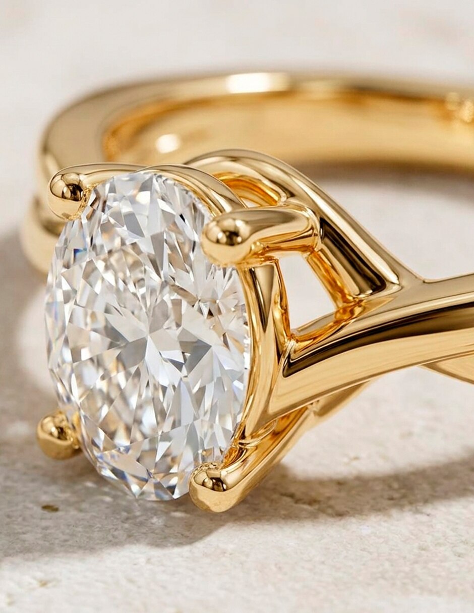 Anillo de compromiso de oro 14 k Amore Mio