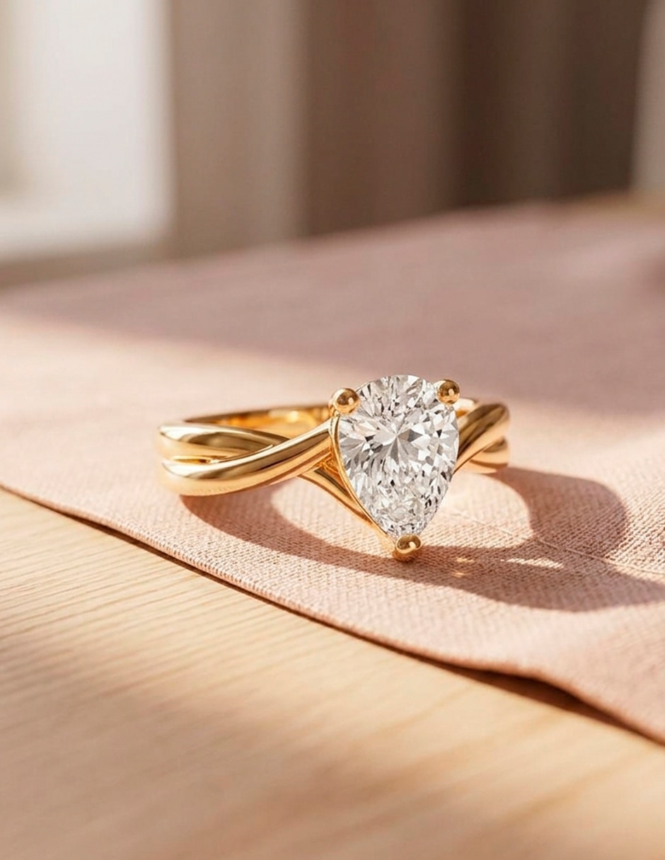 Anillo de compromiso de oro 9 k Amore Mio