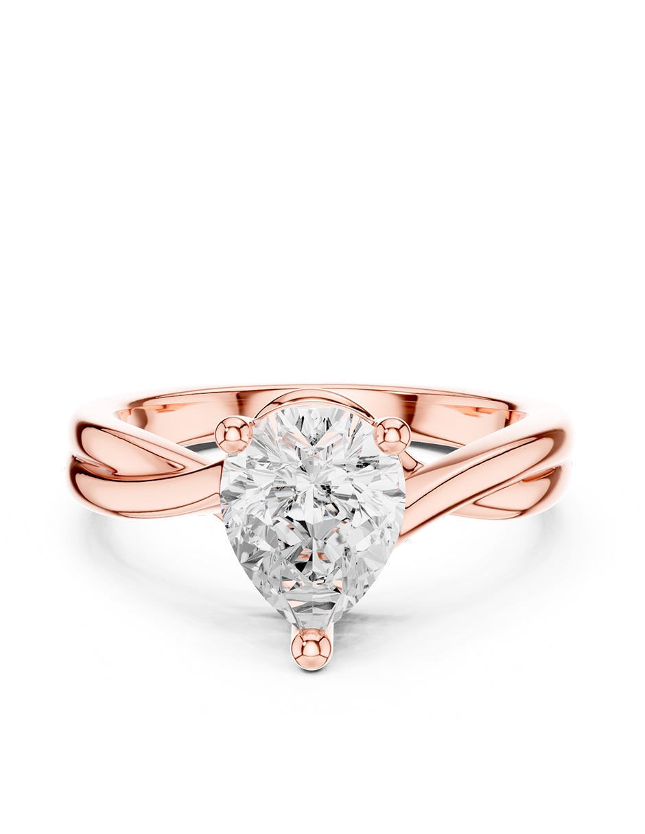 Anillo de compromiso de Oro 18 K Zirconia cúbica Anillo de compromiso de Oro 18 K Zirconia cúbica