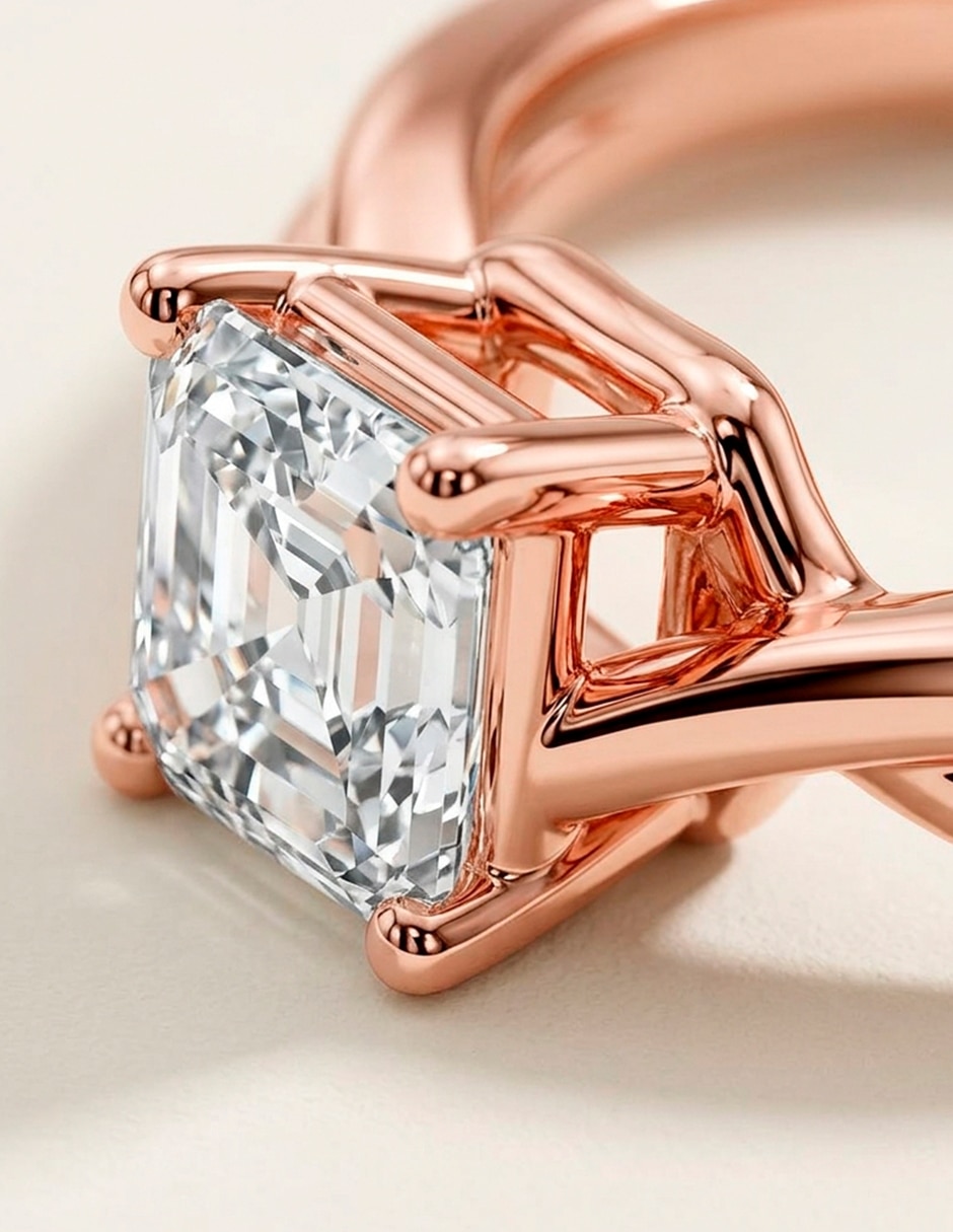 Anillo de compromiso de oro 9 k 6