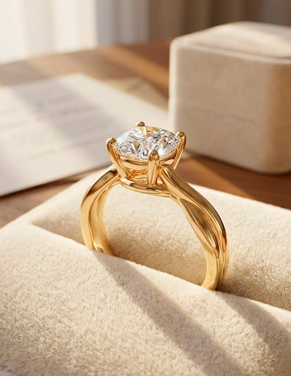 Anillo de compromiso de Oro 18 k Amore Mio! Diamante de laboratorio 9
