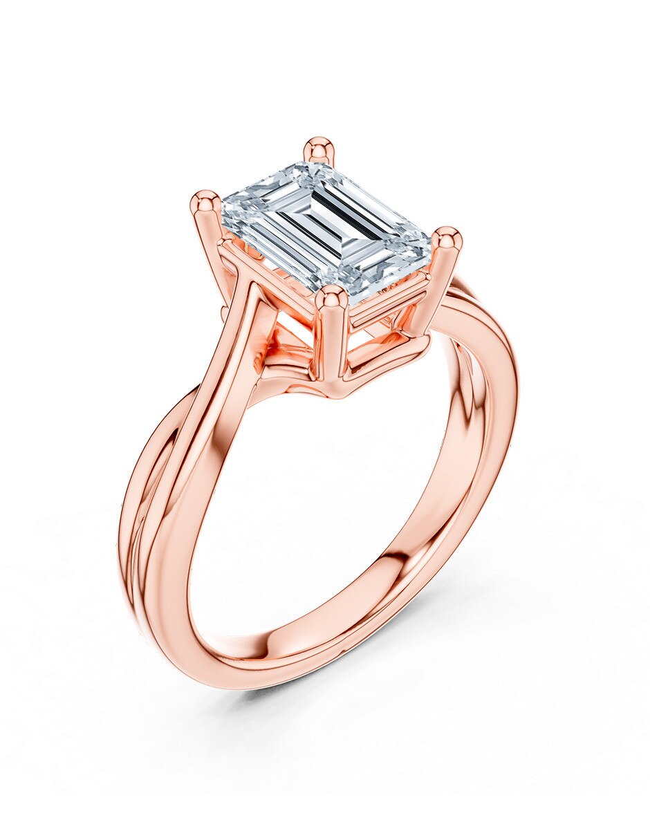 Anillo de compromiso de oro 18 k 2