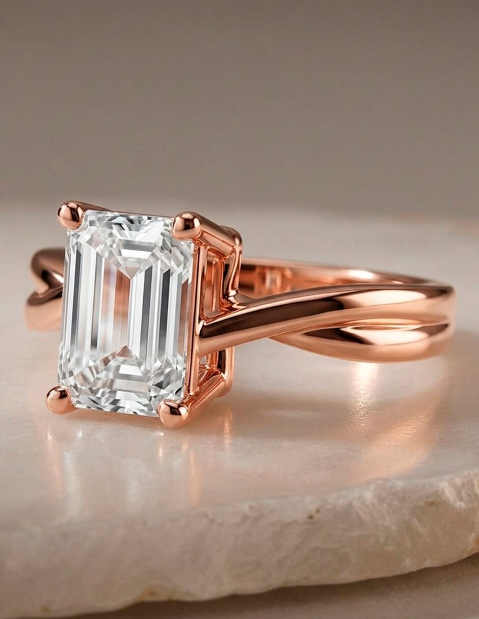 Anillo de compromiso de oro 18 k 10