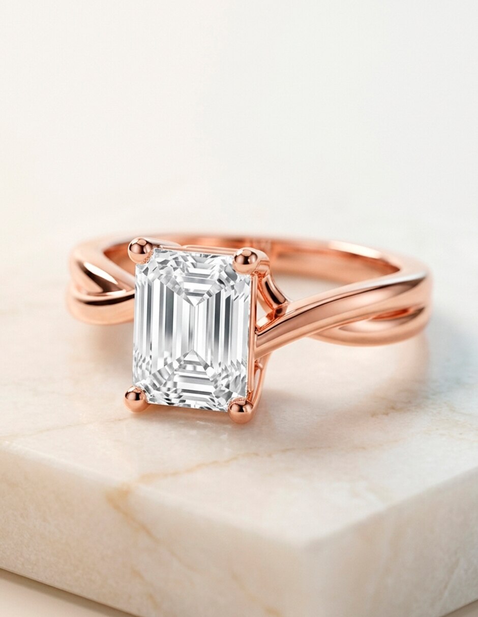 Anillo de compromiso de oro 9 k 8