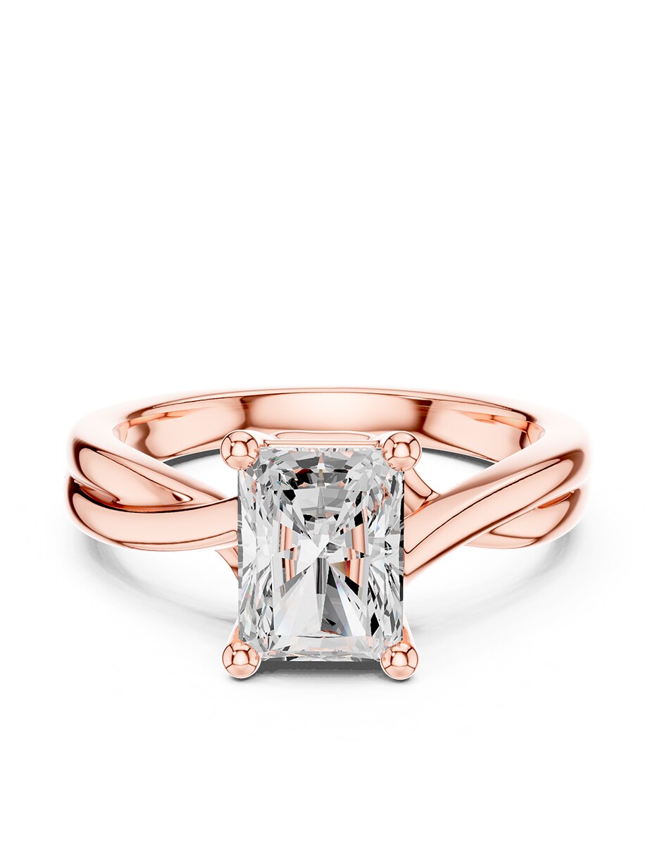 Anillo de compromiso de Oro 9 K Zirconia cúbica Anillo de compromiso de Oro 9 K Zirconia cúbica