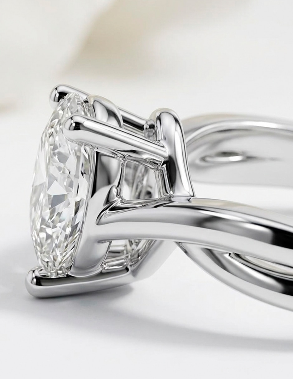 Anillo de compromiso de oro 14 k 6