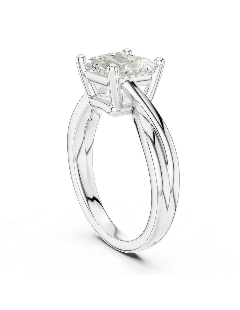 Anillo de compromiso de Oro 18 K Zirconia cúbica 3