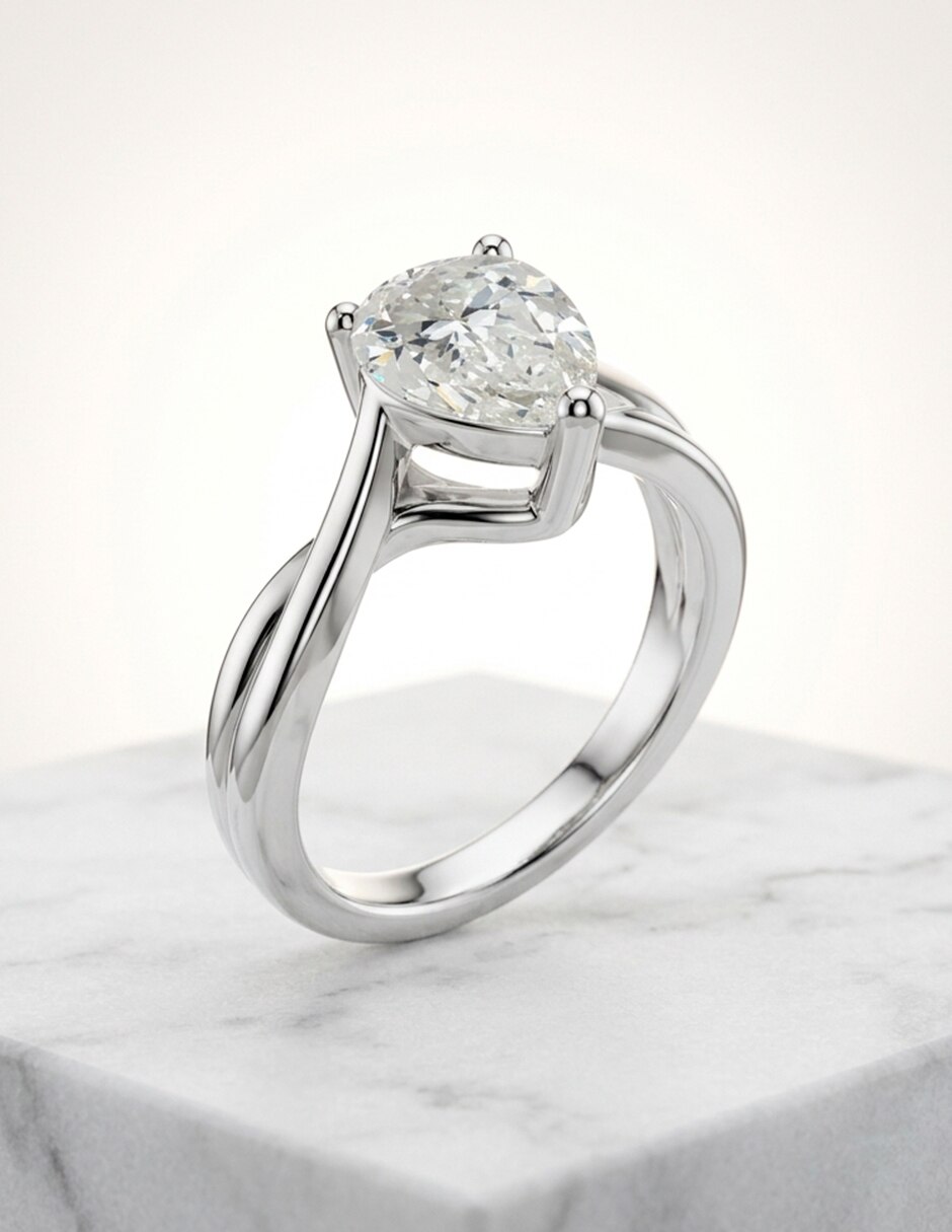 Anillo de compromiso de oro 18 k 9