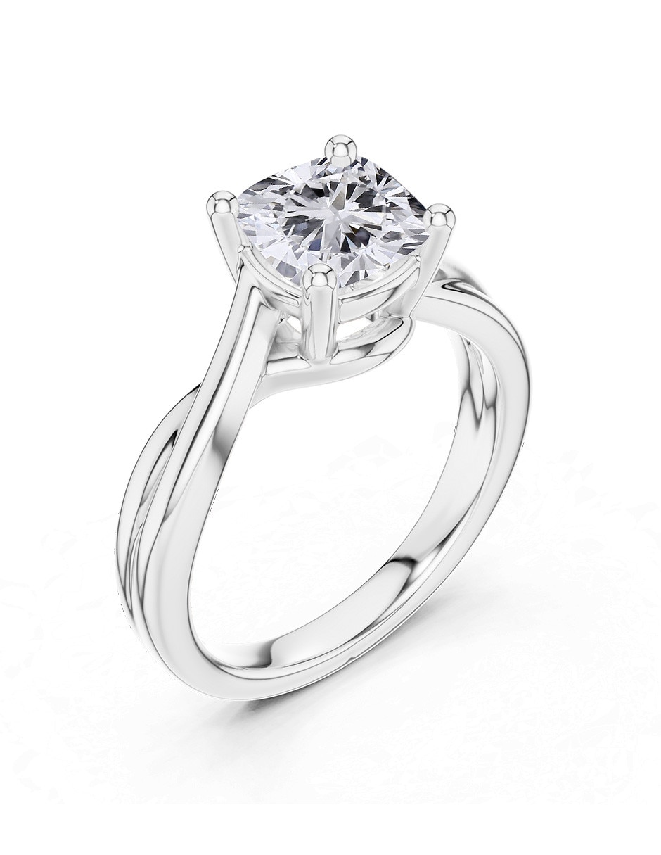 Anillo de compromiso de oro 14 k 2
