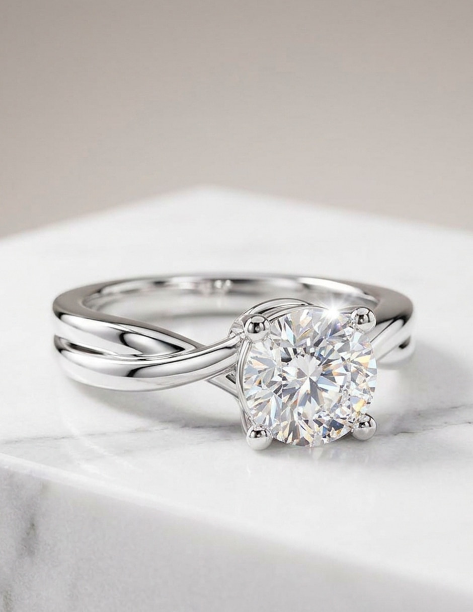 Anillo de compromiso de oro 14 k 6