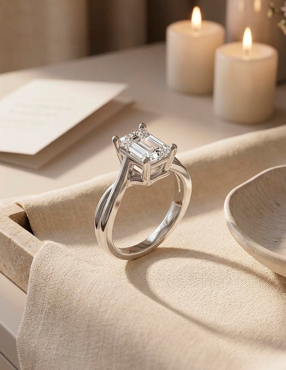 Anillo de compromiso de oro 18 k 7