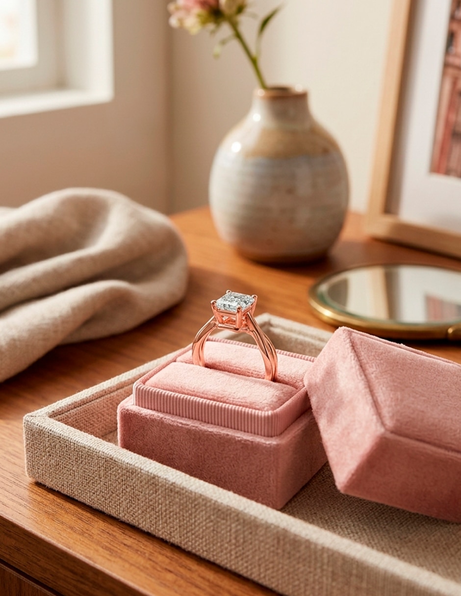 Anillo de compromiso de oro 9 k 9