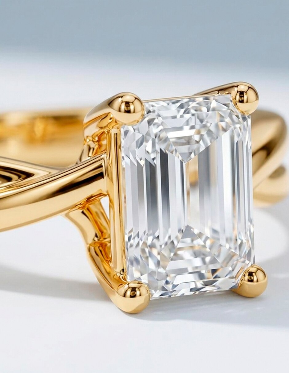 Anillo de compromiso de oro 9 k 9