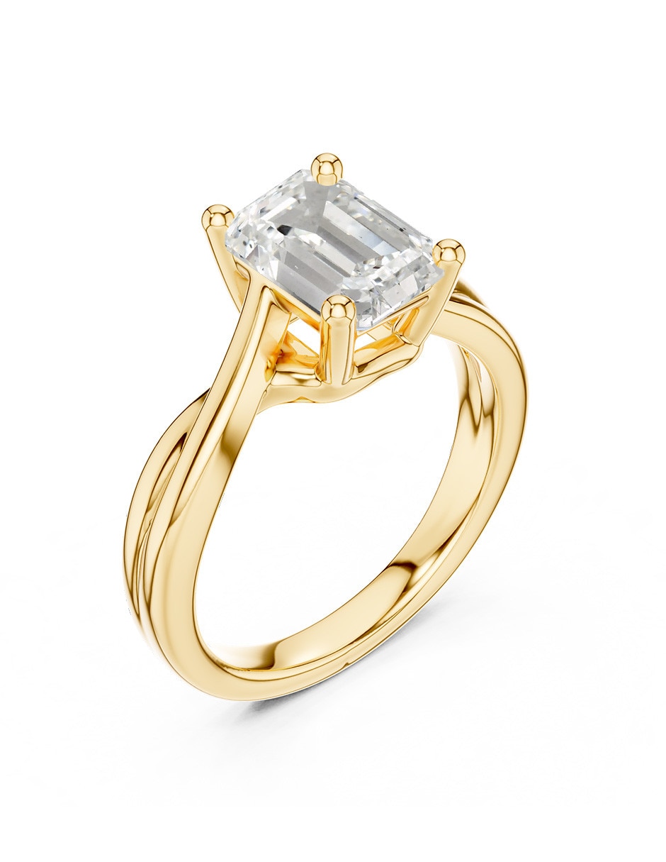 Anillo de compromiso de oro 18 k Amore Mio zirconia cúbica