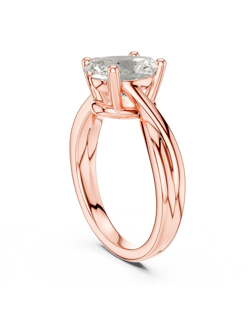Anillo de compromiso de oro 9 k 5