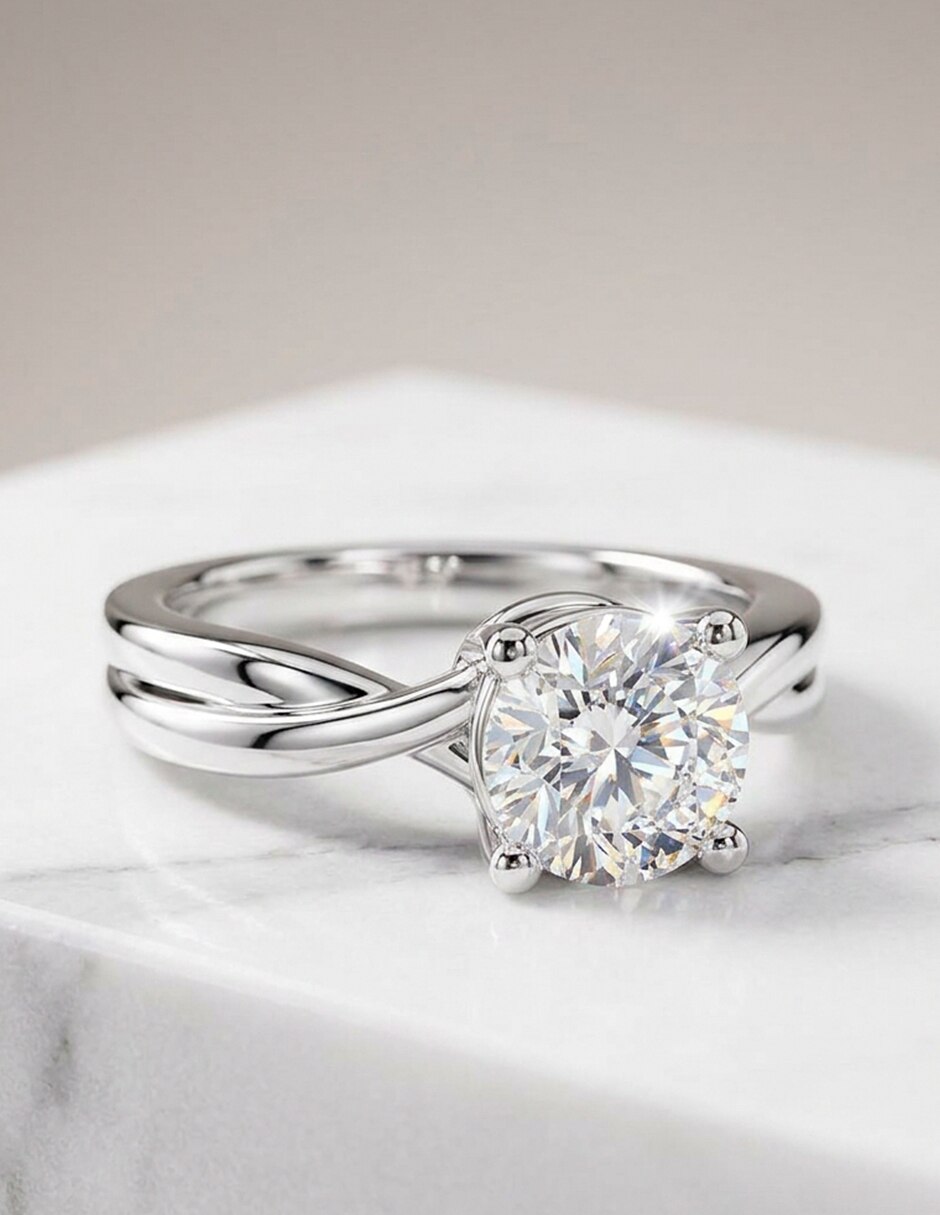 Anillo de compromiso de oro 18 k 6
