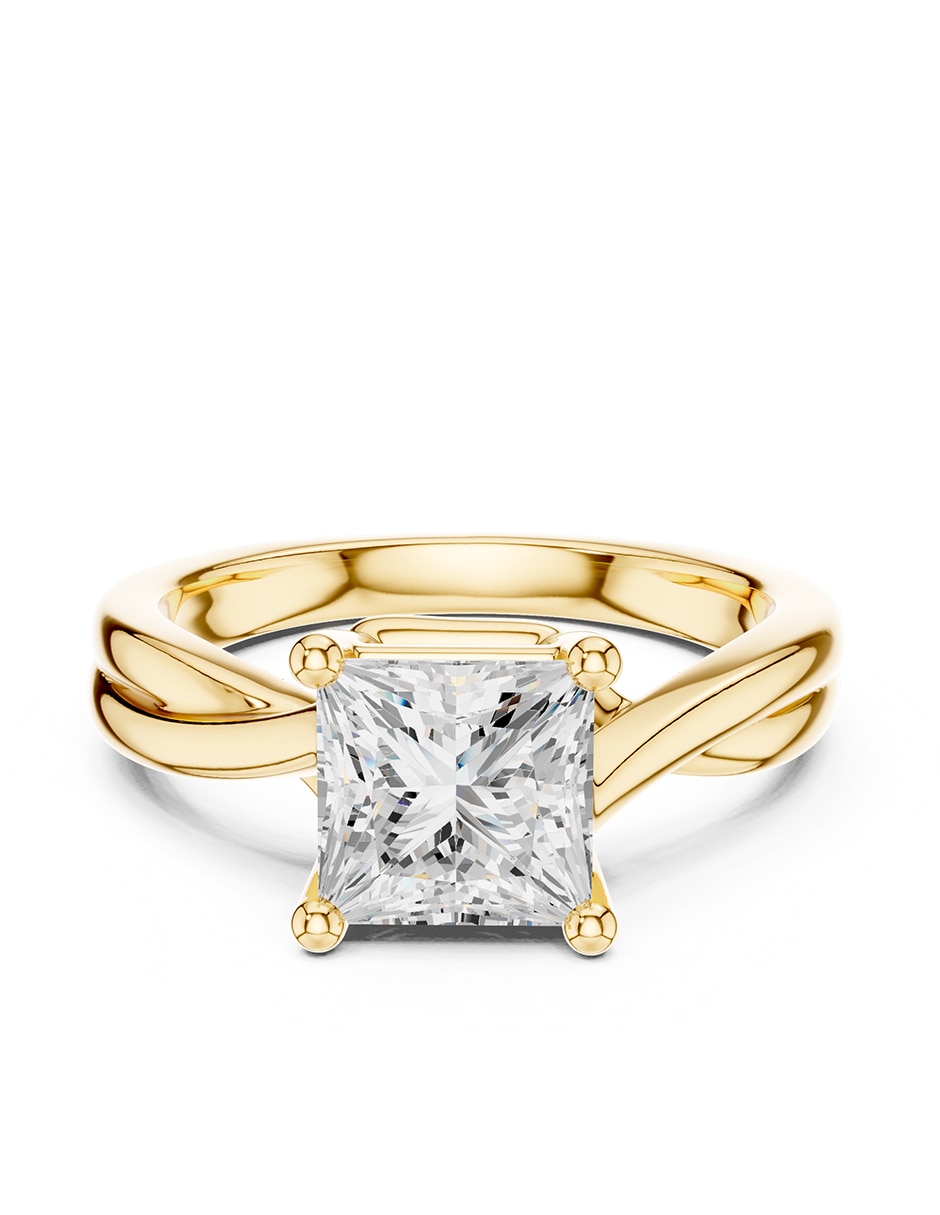 Anillo de compromiso de oro 14 k
