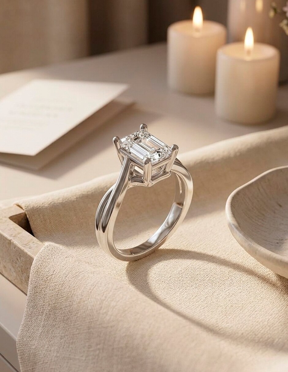 Anillo de compromiso de oro 9 k 9