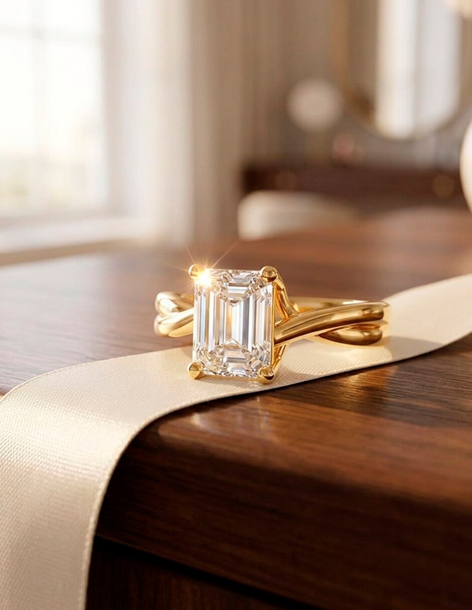 Anillo de compromiso de oro 14 k Amore Mio