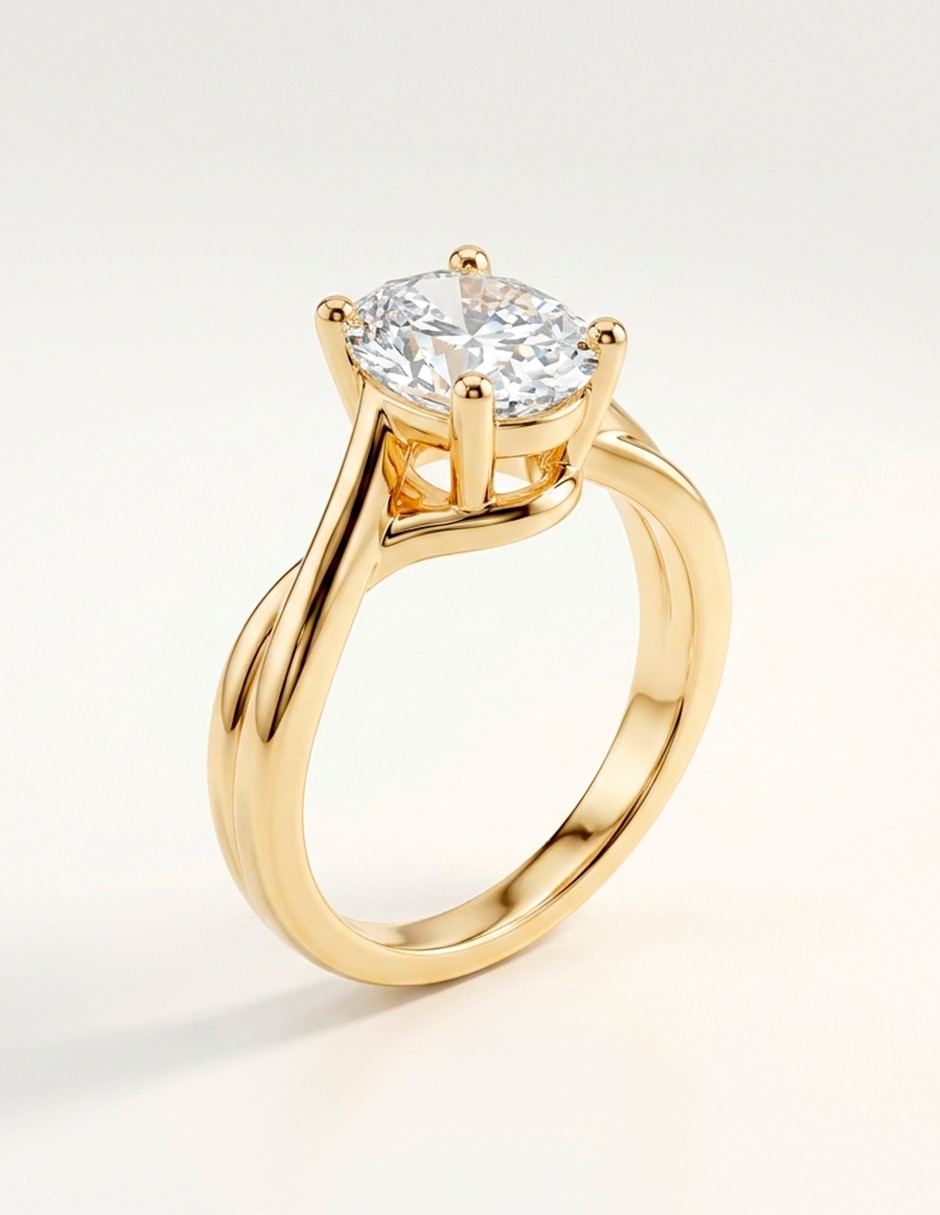 Anillo de compromiso de oro 14 k Amore Mio