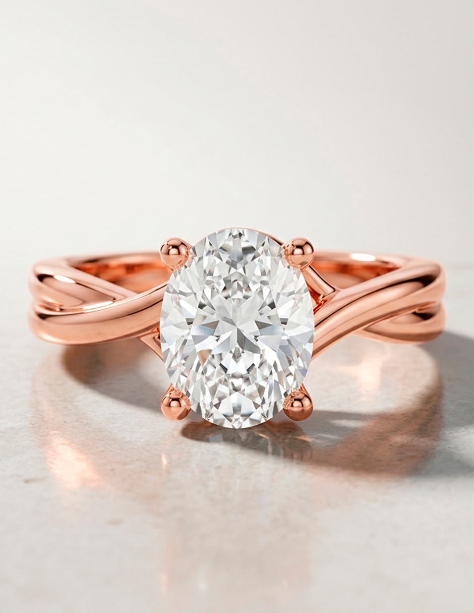 Anillo de compromiso de oro 18 k 9