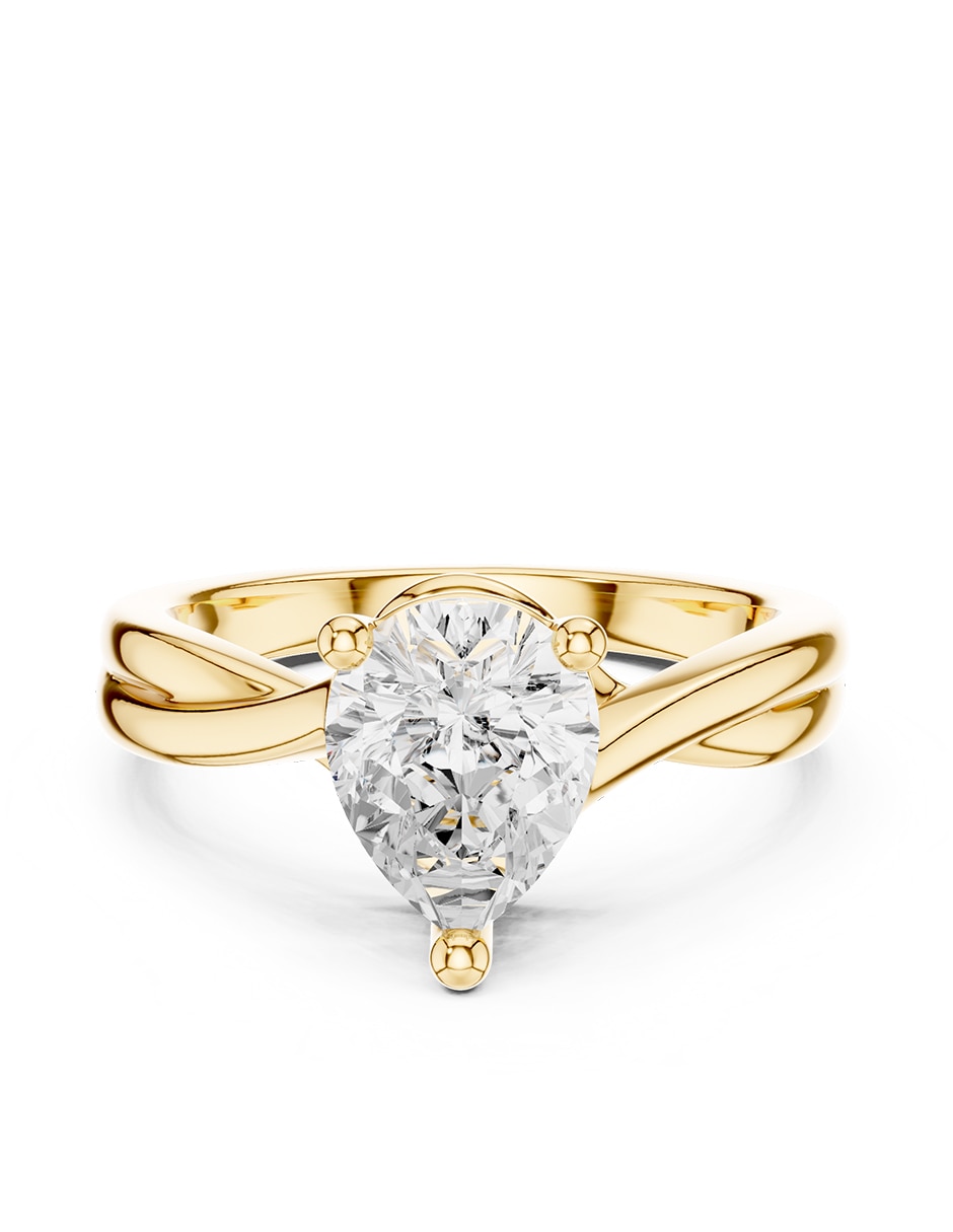 Anillo de compromiso de oro 18 k