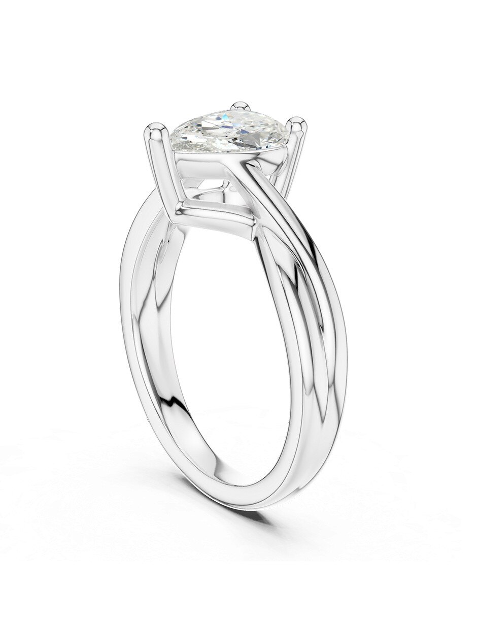 Anillo de compromiso de oro 18 k 4