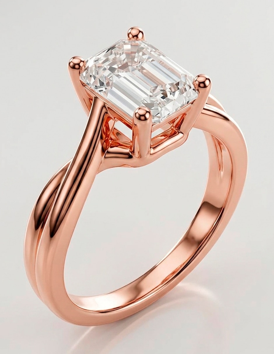 Anillo de compromiso de oro 14 k 6