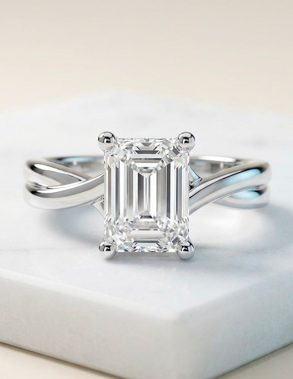 Anillo de compromiso de oro 18 k 5